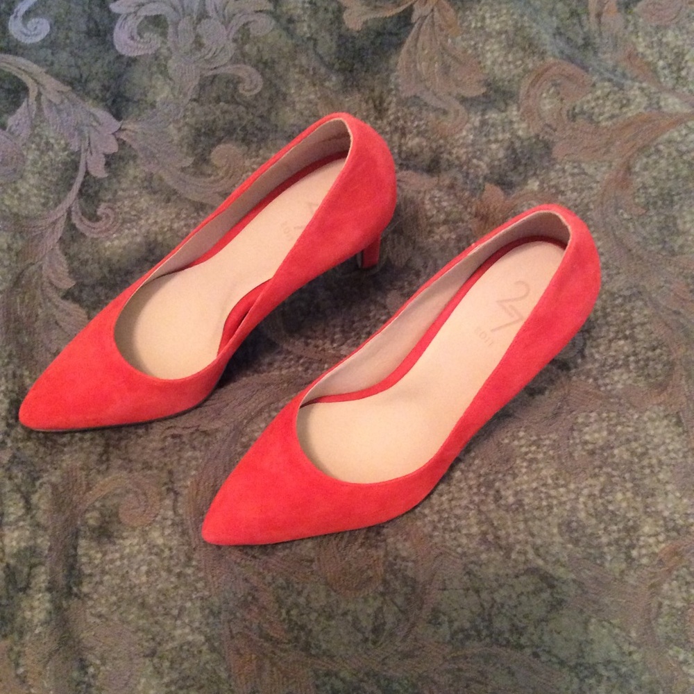 Elegant Redish/orange Women's Heels - Picture 6 of 8